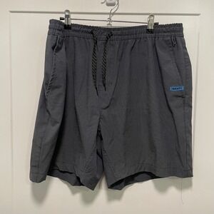 Burnside Mens XL Hybrid Shorts Navy Blue Elastic Waist Stretch BH9855 Casual